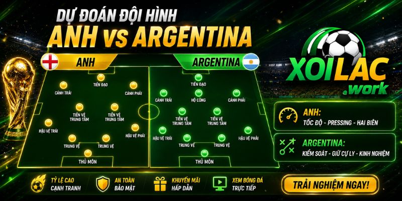 Dự đoán đội hình Anh và Argentina trước trận bán kết 2 World Cup 2026