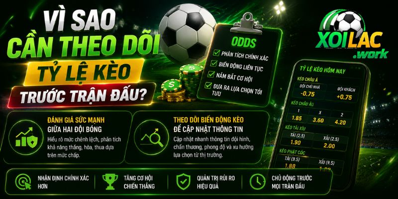 Vì sao cần theo dõi tỷ lệ kèo