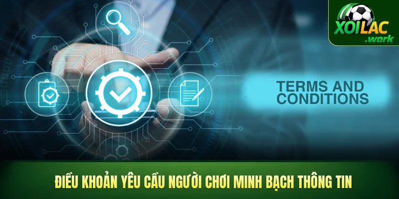 Điều khoản yêu cầu người chơi minh bạch thông tin