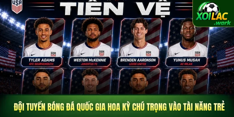 Đội tuyển bóng đá quốc gia Hoa Kỳ chú trọng vào tài năng trẻ