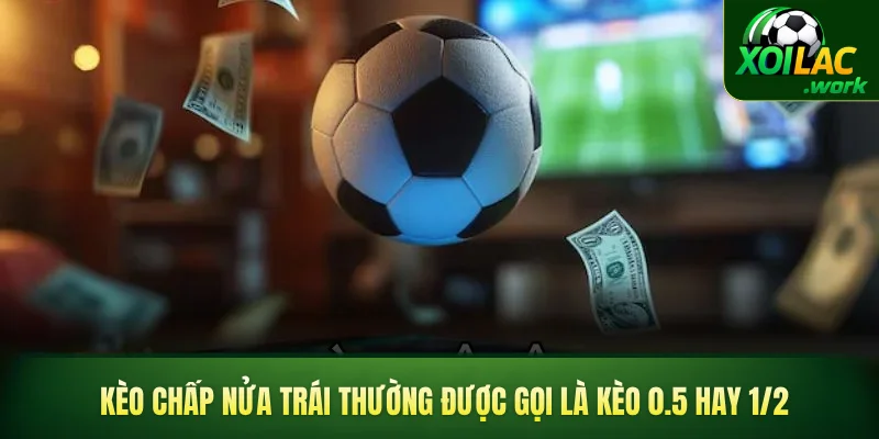 Kèo chấp nửa trái thường được gọi là kèo 0.5 hay 1/2